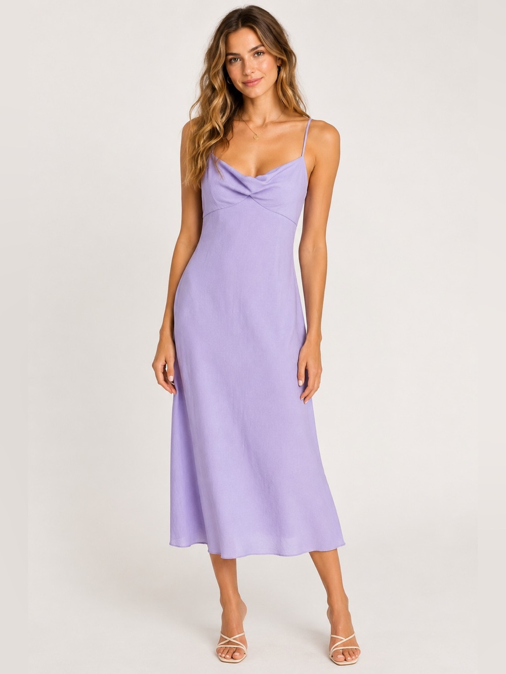 See You Monday Purple Maxi Slip Dress Size Large